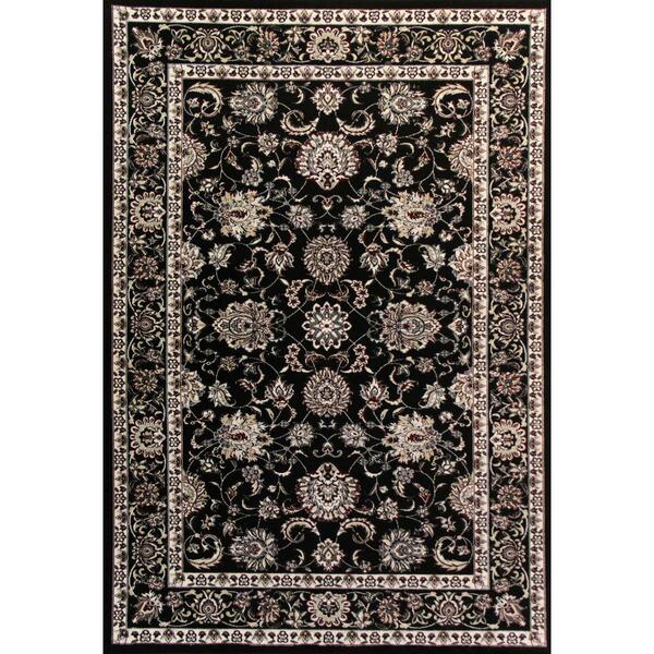 Art Carpet 5 X 8 Ft. Arabella Collection Traditional Border Woven Area Rug, Black 841864102220